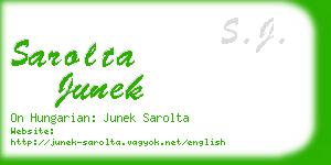 sarolta junek business card